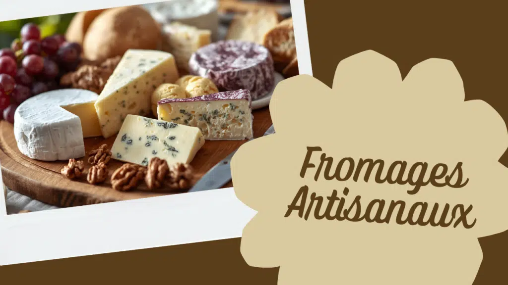 Plateau de fromages artisanaux français variés