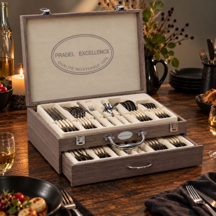 Ménagère Pradel Excellence 48 pièces dans son coffret personnalisable