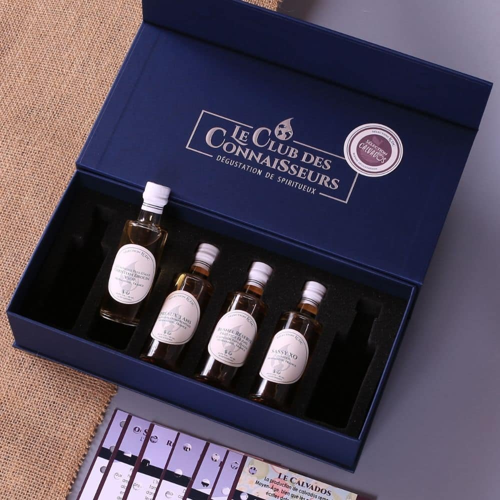 Coffret de dégustation de calvados de Normandie du Club des Connaisseurs