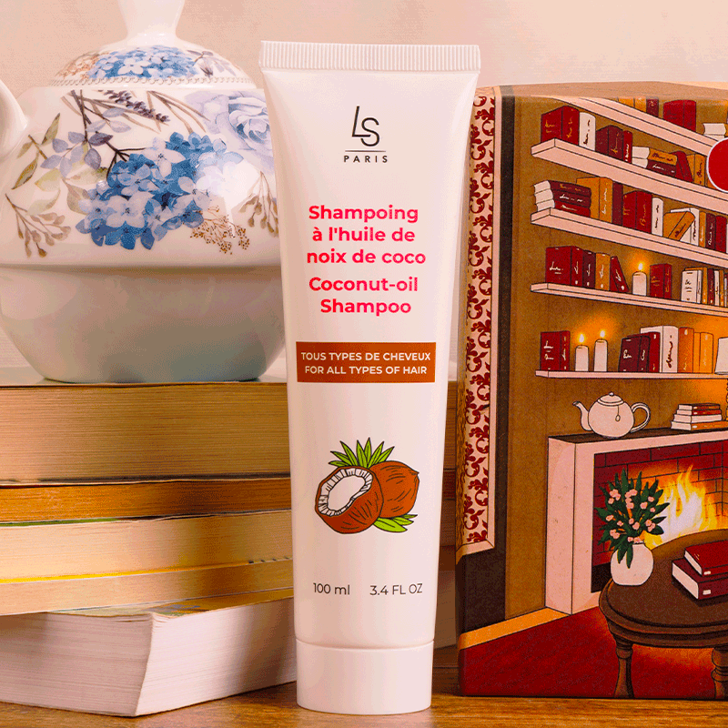 Shampoing à l'huile de noix de coco de la box Glowria