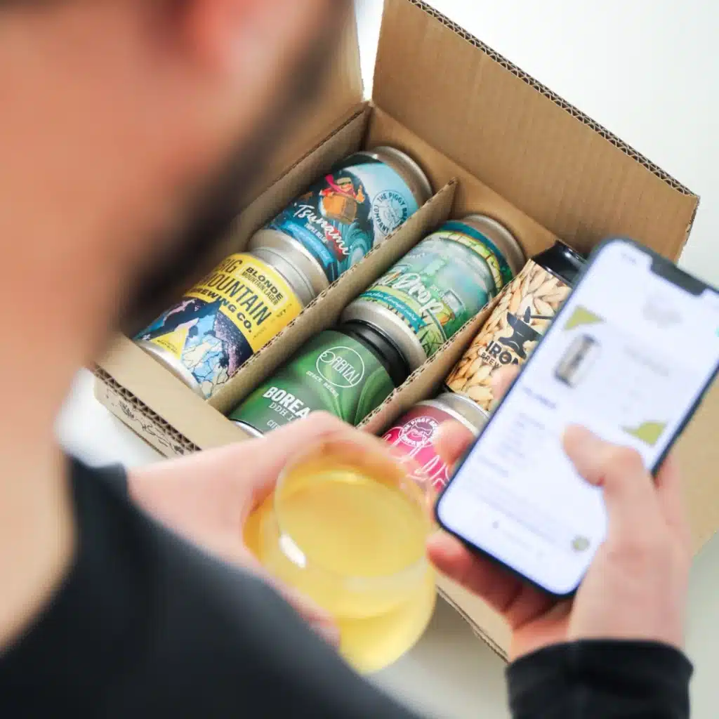 Dégustation d’une bière de la box Une Petite Mousse avec l’application
