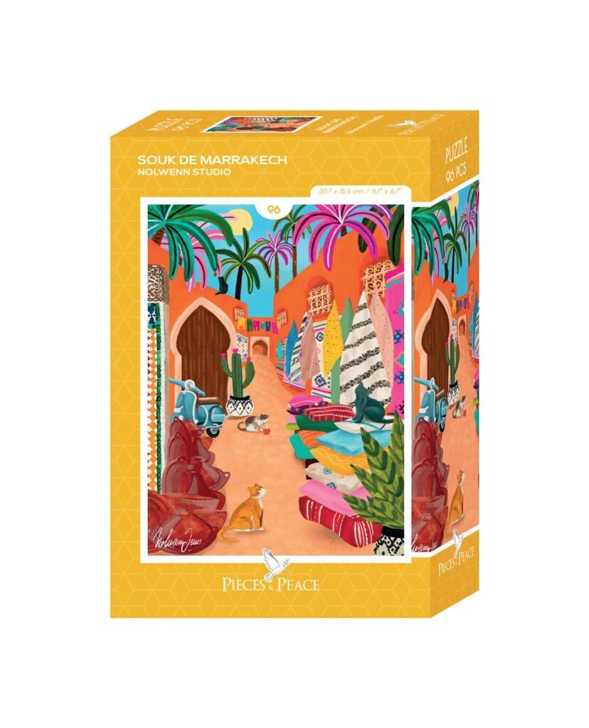 Mini puzzle 96 pièces Souk de Marrakech, Pieces & Peace