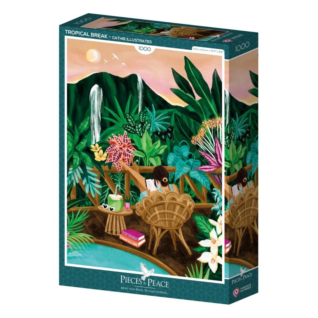 Puzzle 1000 pièces Parenthèse Tropicale, Pieces & Peace