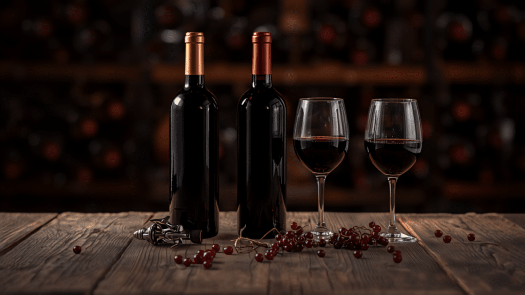 Bouteilles de vin d’une box dégustation