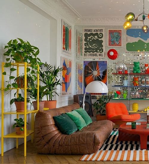 Objets de décoration colorés de la sélection dopamine decor