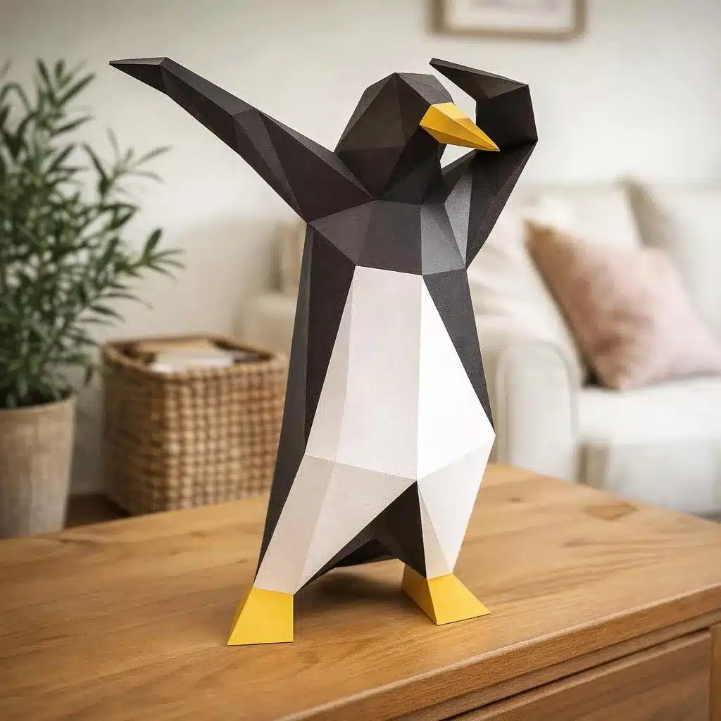 Pingouin en papercraft 3D