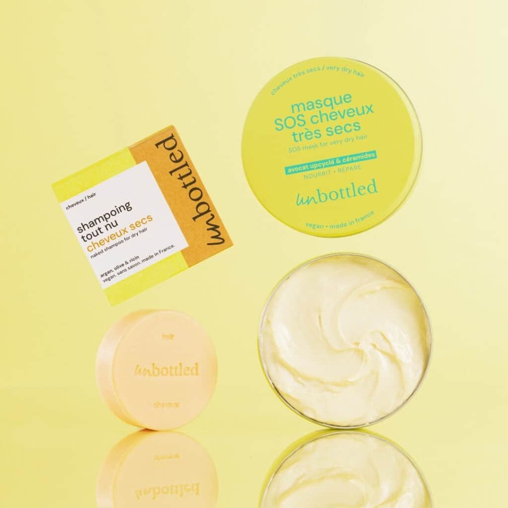 Duo shampoing et masque solides Unbottled pour cheveux très secs