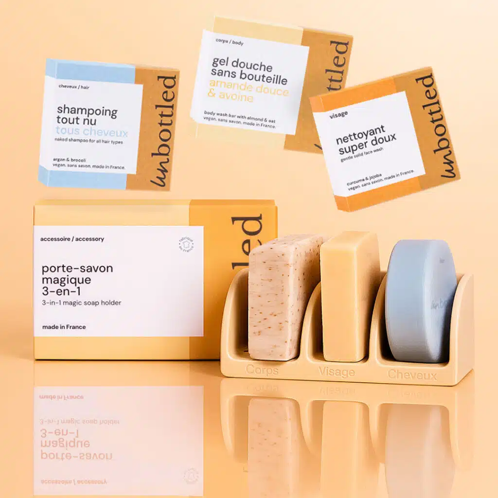 Trio Best-Sellers Unbottled et son porte-savon magique 3-en-1