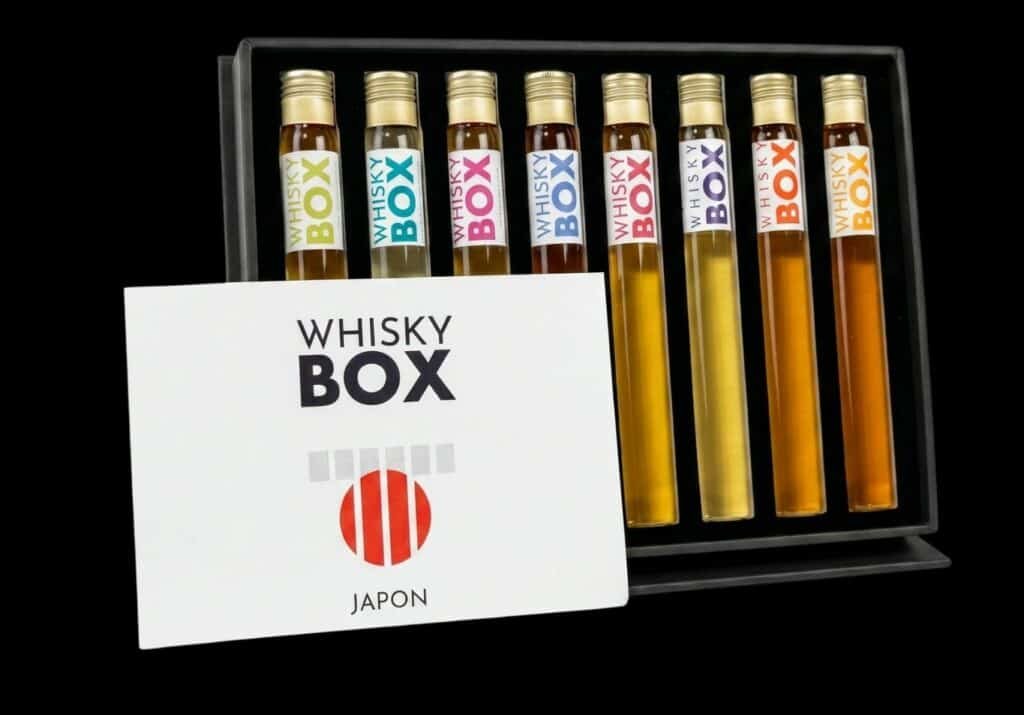 Coffret de whiskys d exception ouvert