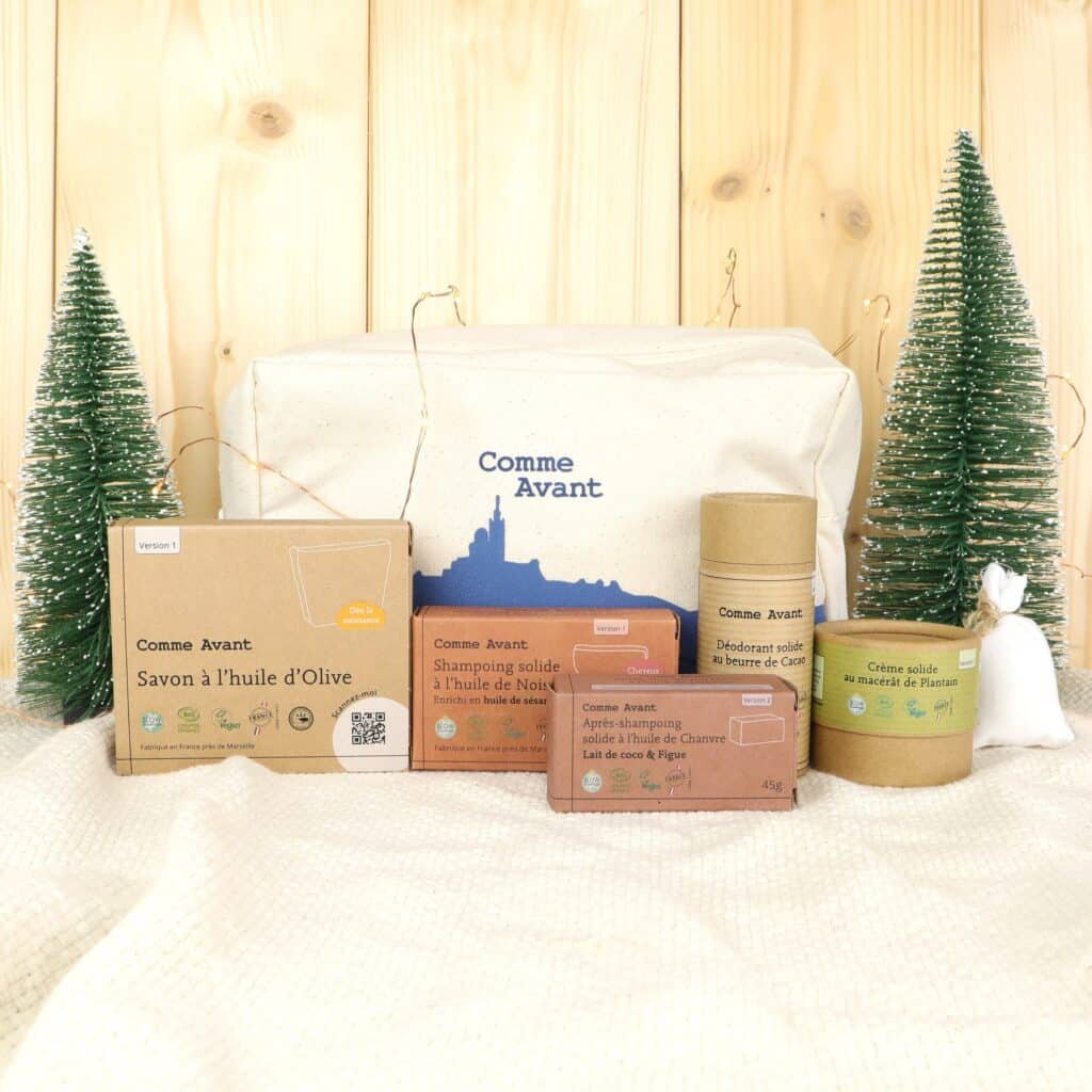 Coffret personnalisé Comme Avant en présentation de Noël