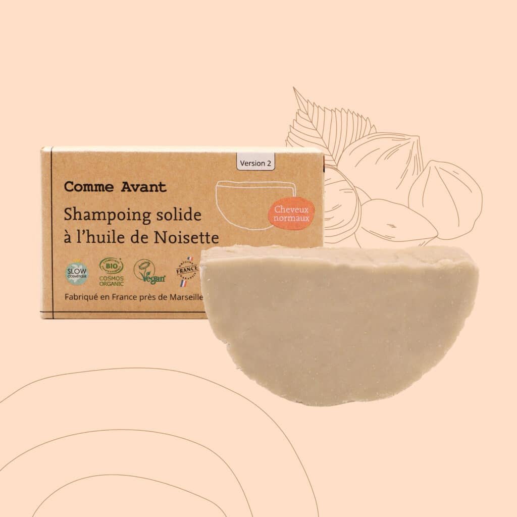 Shampoing solide à l'huile de noisette Comme Avant