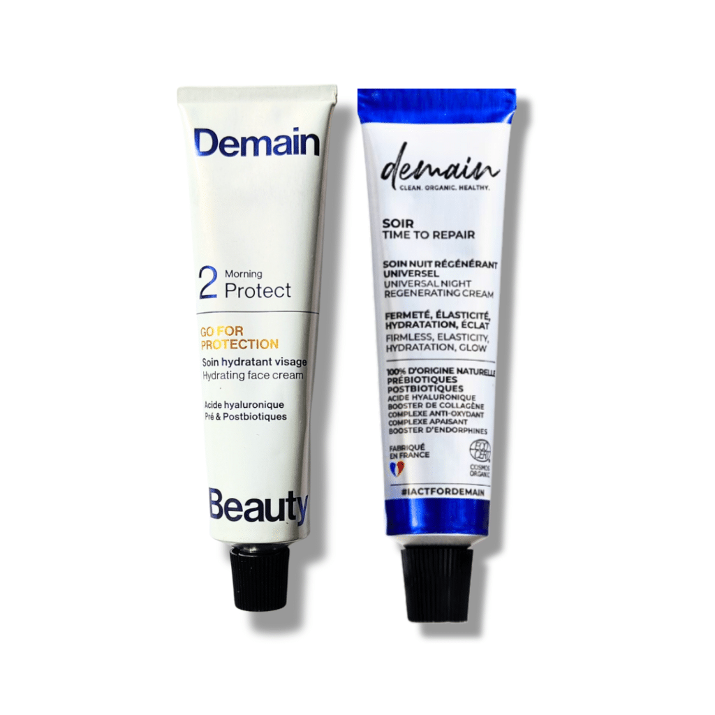 Routine Iconique Demain Beauty avec crème de jour et crème de nuit