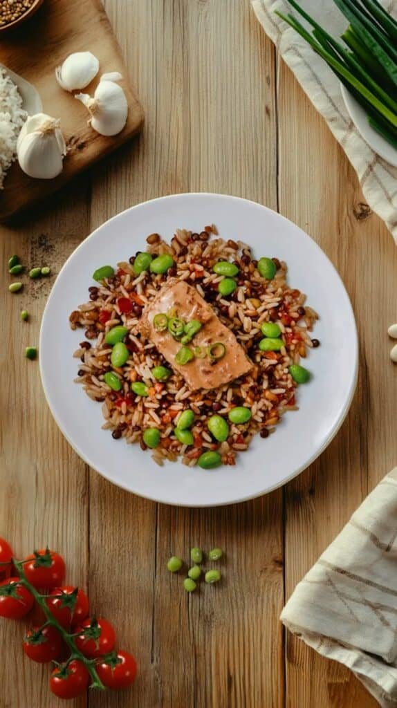 Merlu au soja et mélange de riz Dietbon