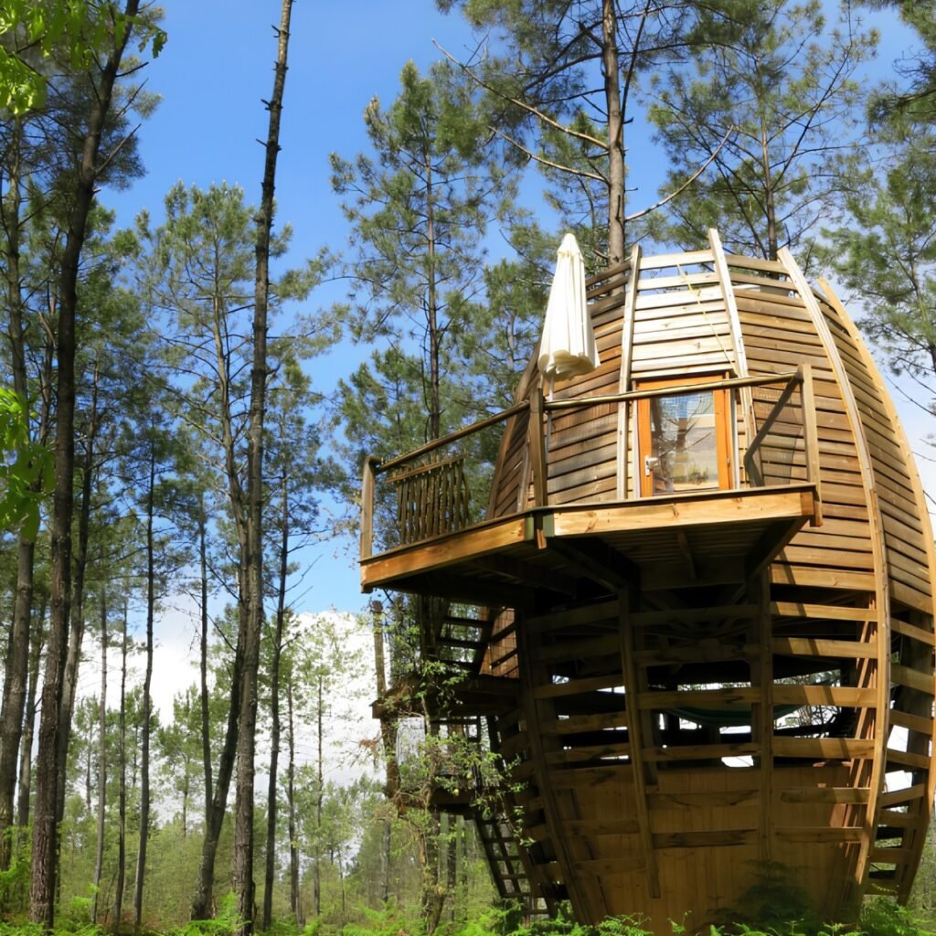 Cabane perchée en forme d’œuf, coffret Cabanes Perchées