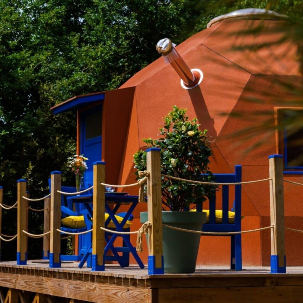 Dôme avec terrasse, coffret Éco-Insolite