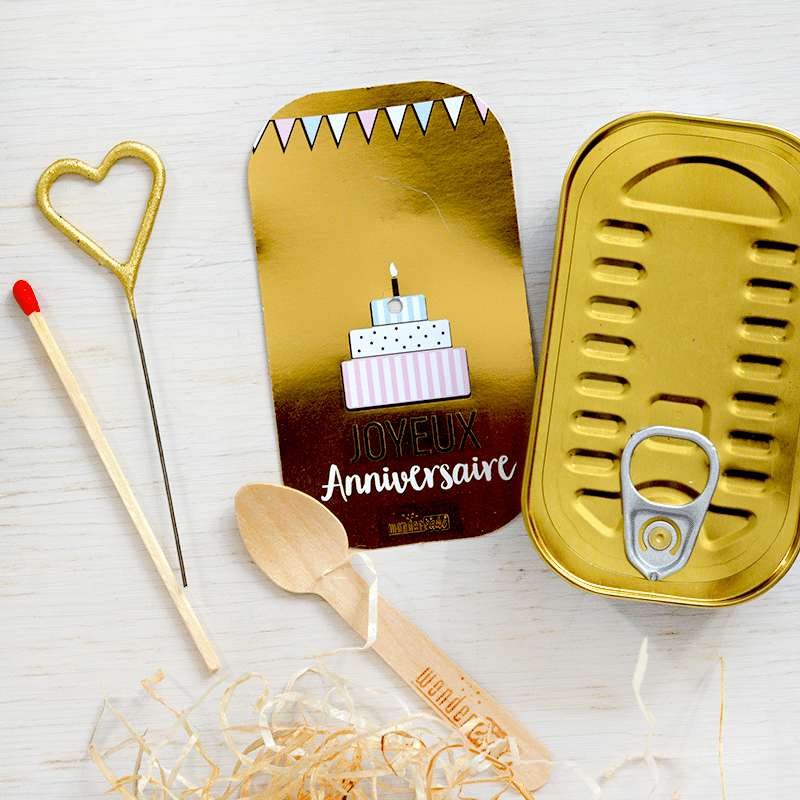 Gâteau en boîte de la box anniversaire