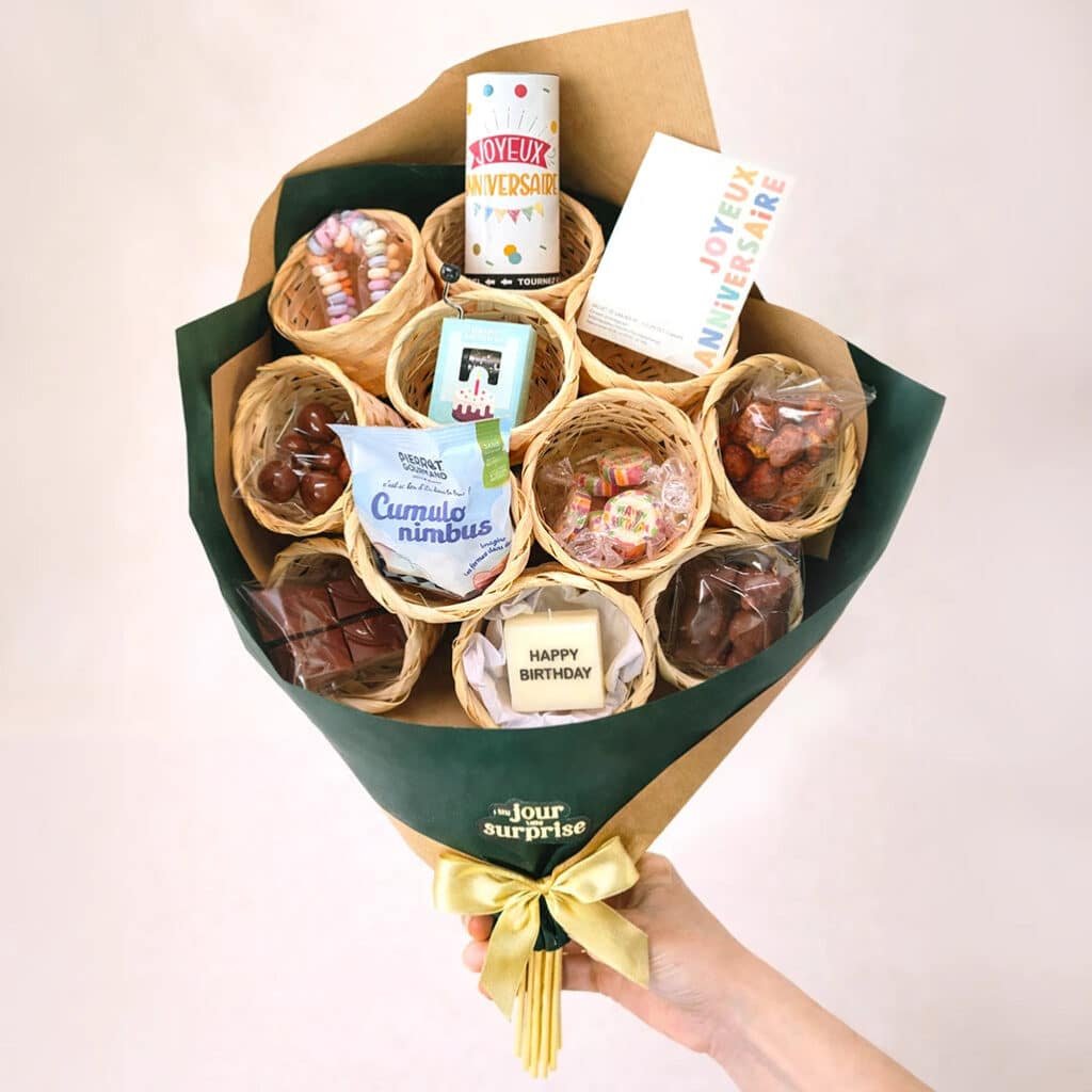 Bouquet de surprises anniversaire