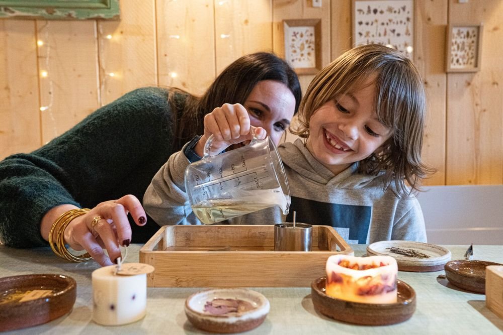 Bougies en duo avec son enfant