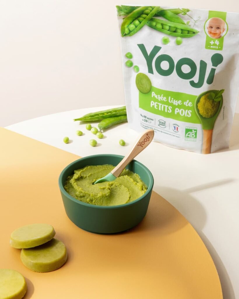 Purée lisse de petit pois Yooji