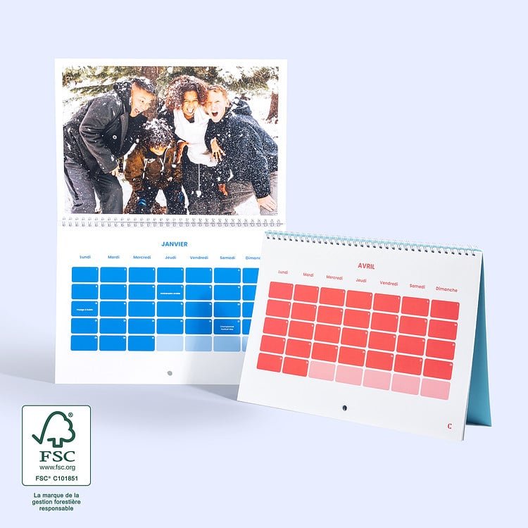 Calendrier photo A4 double page Cheerz