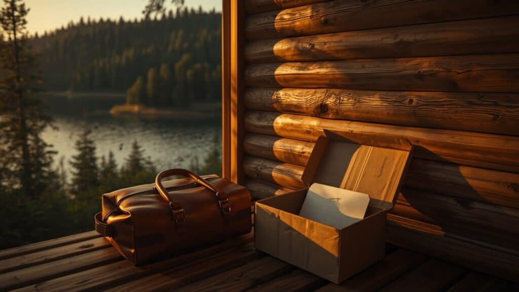 Comparatif des coffrets voyage : cabane au bord d’un lac et coffret cadeau