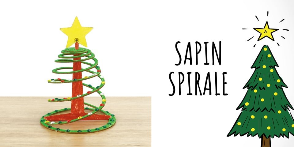 Sapin spirale à colorier de la box Créabul de Noël 2025