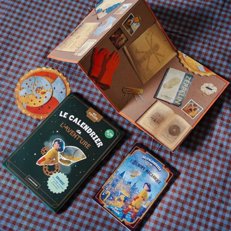 Calendrier de l’Avent’Ure Europe mécanique, livre et cases, En Cavale