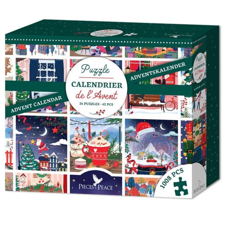 Calendrier de l’Avent Pieces & Peace, 24 mini-puzzles, La Puzzlerie