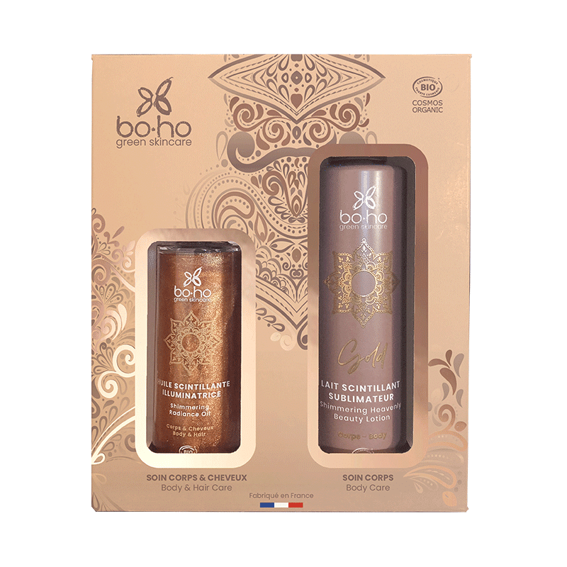 Coffret Lait et Huile Gold Boho Green, Léa Nature