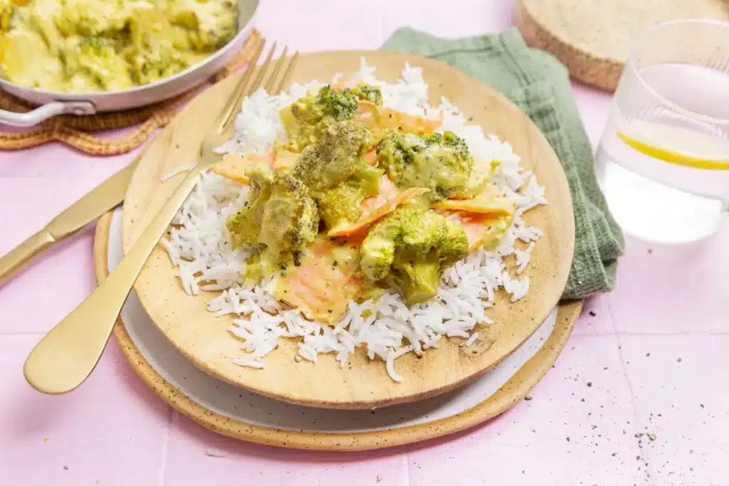 Curry de saumon fumé au lait de coco, recette Quitoque