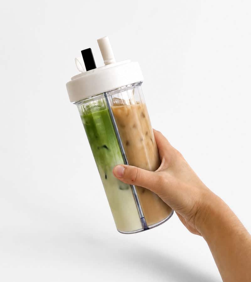 Double mug à emporter à deux compartiments L’Avant Gardiste